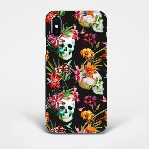 Floral-Skull-iPhone-Case