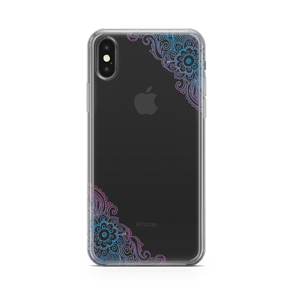 Aqua Mandala iPhone X Case