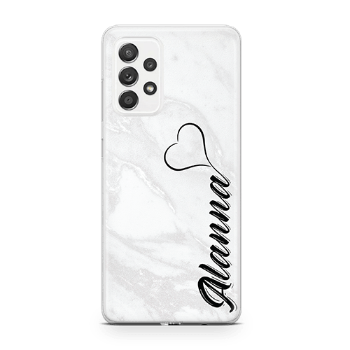 White Marble Samsung Galaxy A52 soft Case