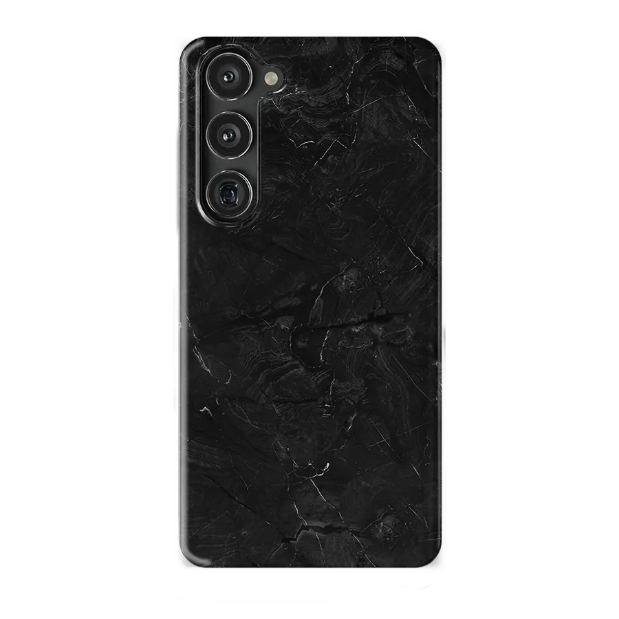Black Marble Samsung S23 Snap Case