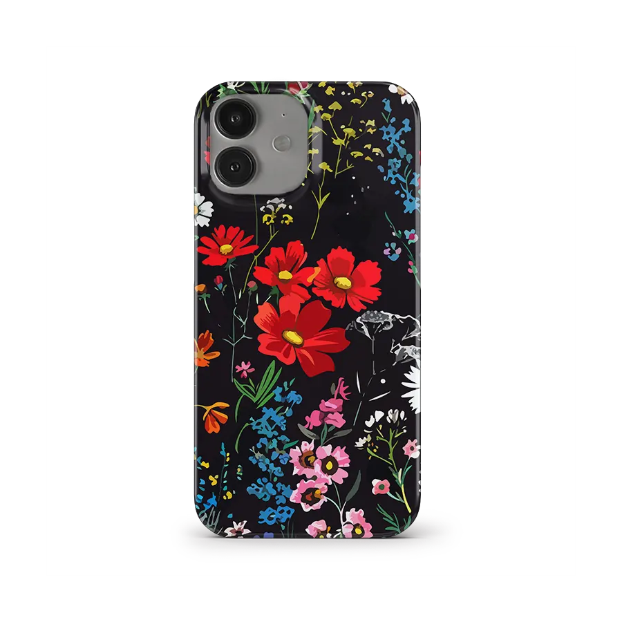 Black Wildflower iPhone 11 case