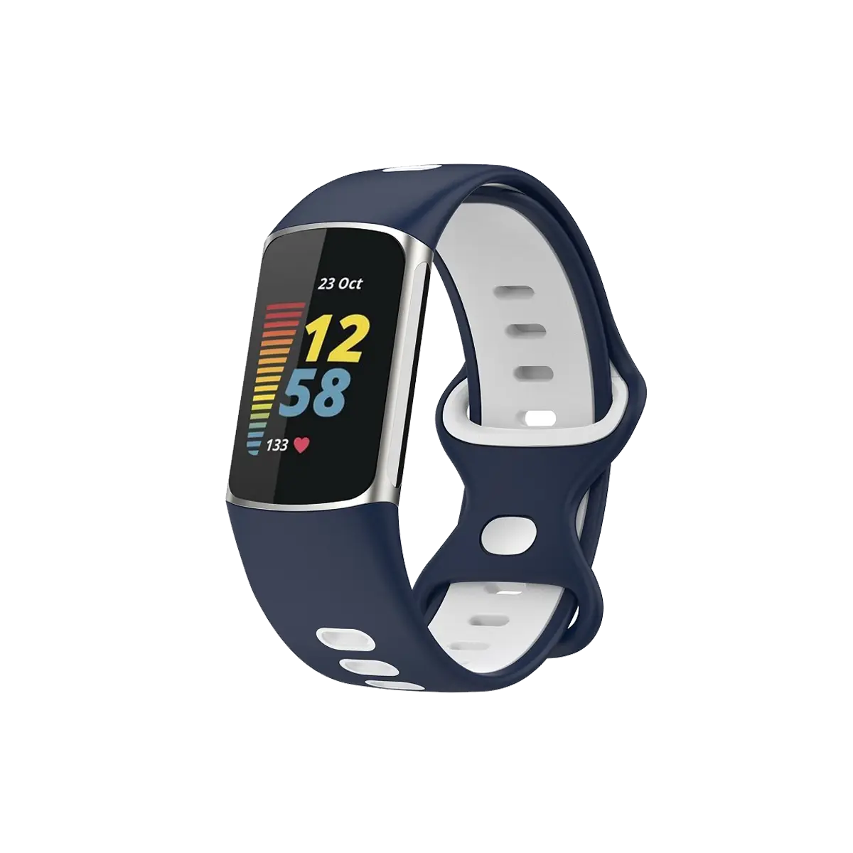 Fitbit-Charge-6-sport band Navy White