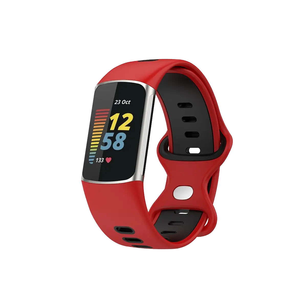 Fitbit-Charge-6-sport band Red Black