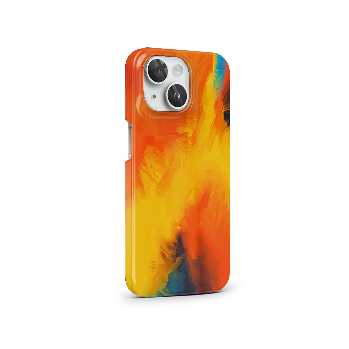 Flaming Watercolour iphone 15 snap case