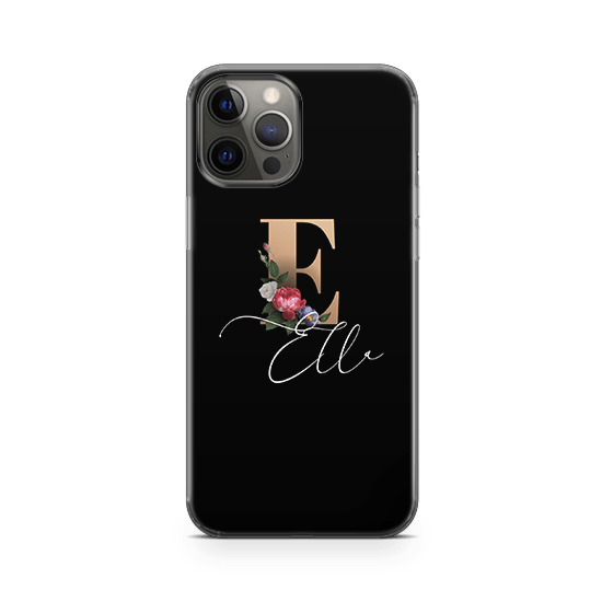 Floral-Initial-iPhone-14-Pro-Case
