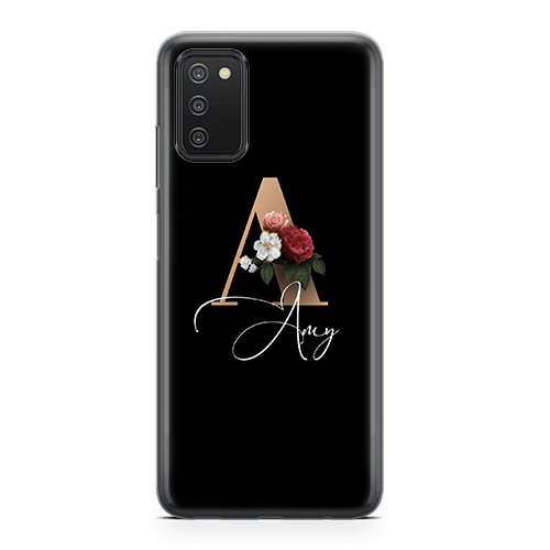 Floral initial Samsung A03S Case