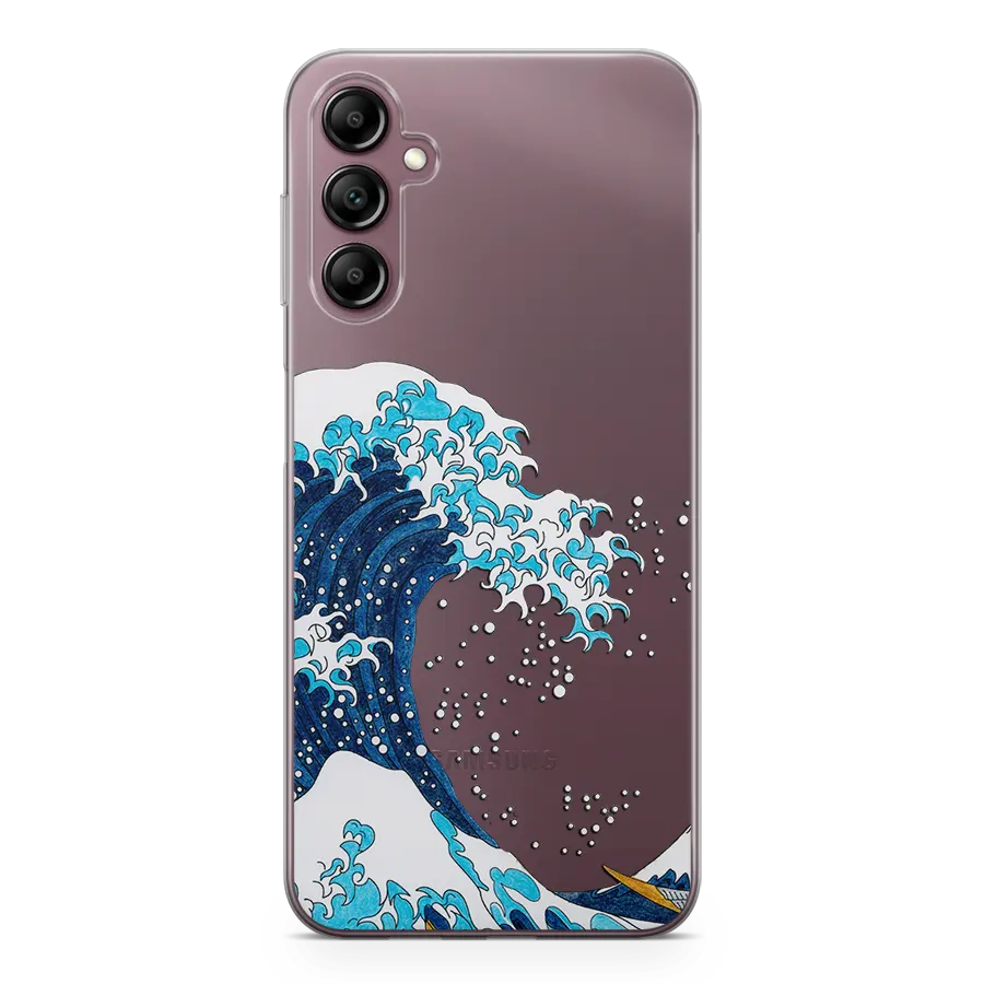 Kanagawa Wave Galaxy A14 Case Red