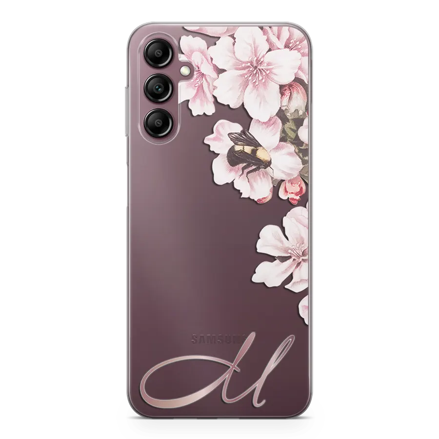 Orchid Initial Samsung A14 Case Red