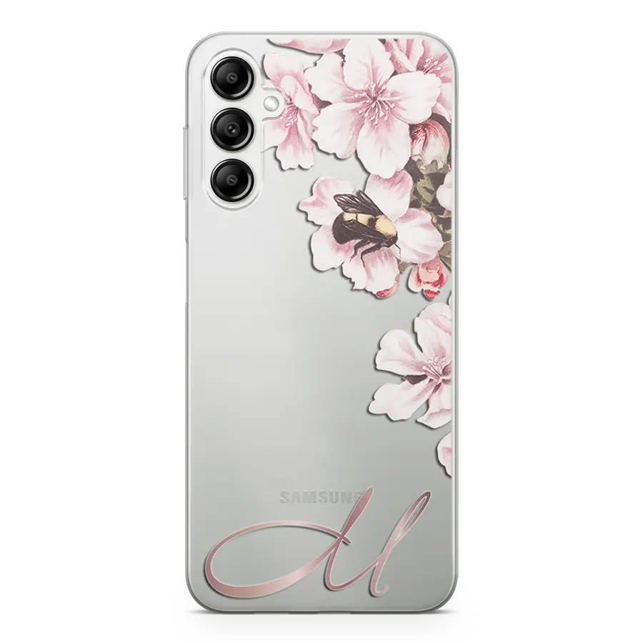 Orchid Initial Samsung A34 Case White