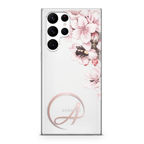 Orchid Initials S22 Ultra Case white