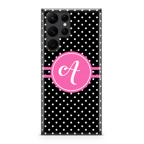 Polka Pink Galaxy S22 Ultra case