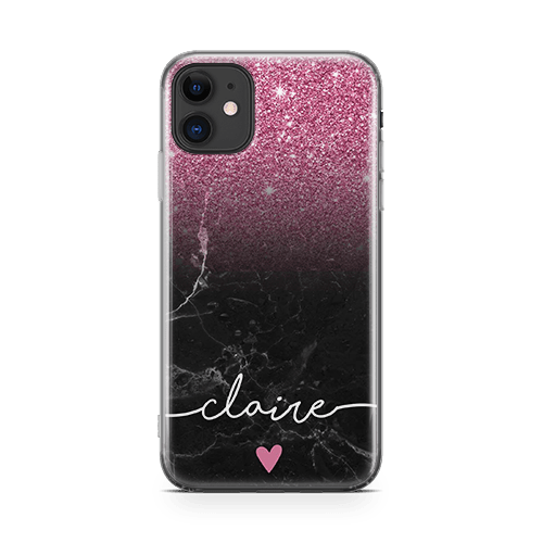 Raspberry Glitter iPhone 13 case