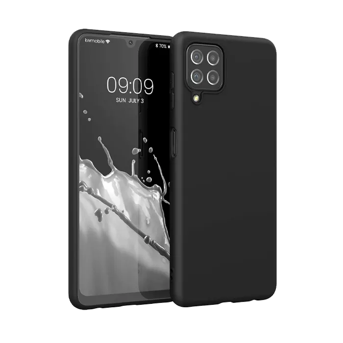 Samsung-Galaxy-A12-Case-Black Silicone case