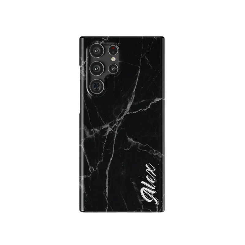 Samsung S22 Ultra Midnight Marble Monogram case