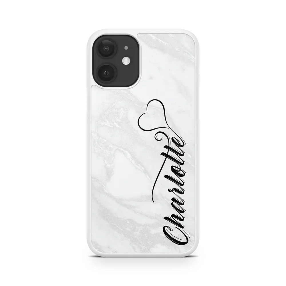 White Marble Monogram iphone 11 case