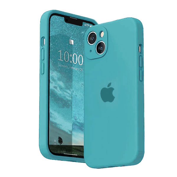 Apple Silicone iPhone 13 Cyan - Caseface