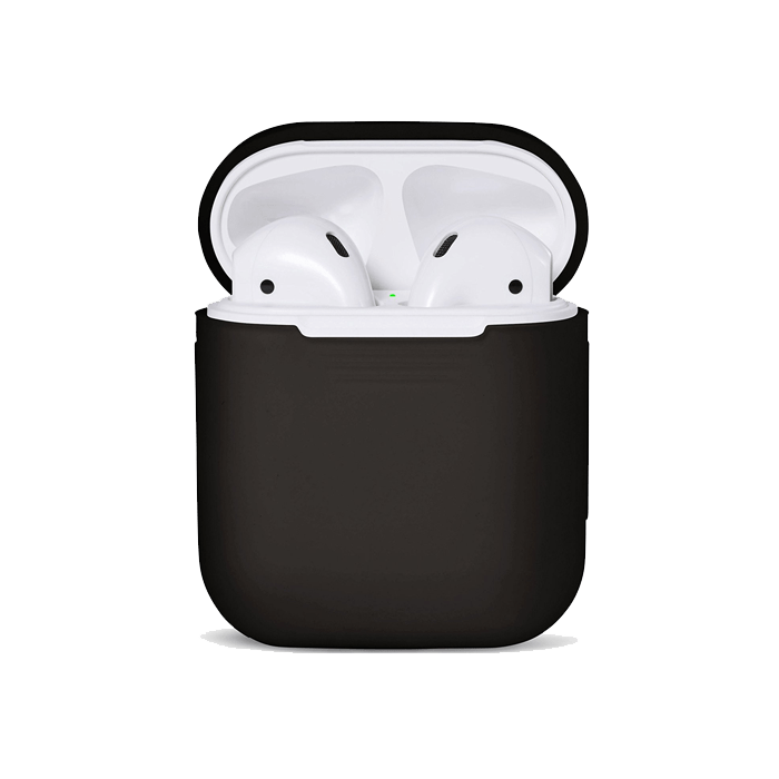 black silicone case airpods