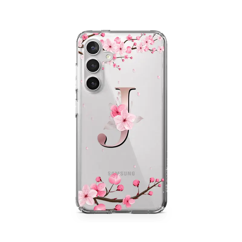 cherry blossom initial samsung a55 case