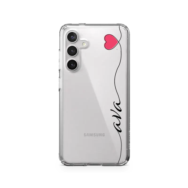 handwritten heart samsung a55 case