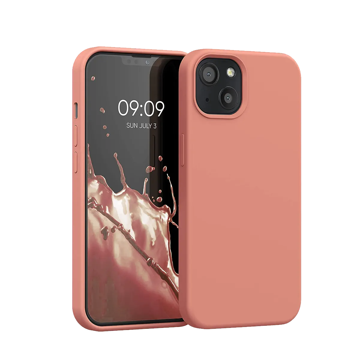 iphone 14 peach tea silicone case