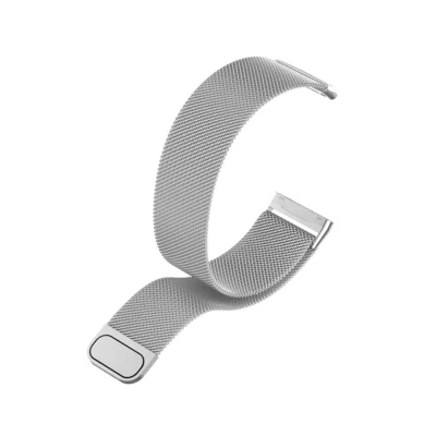 milanese loop fitbit strap silver3