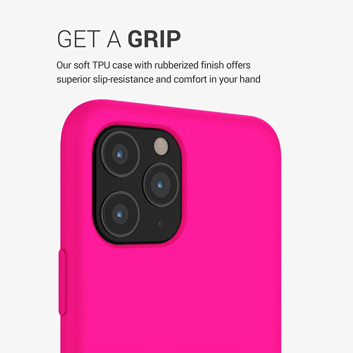 Neon Silicone iPhone 11 Pro Max Case Pink