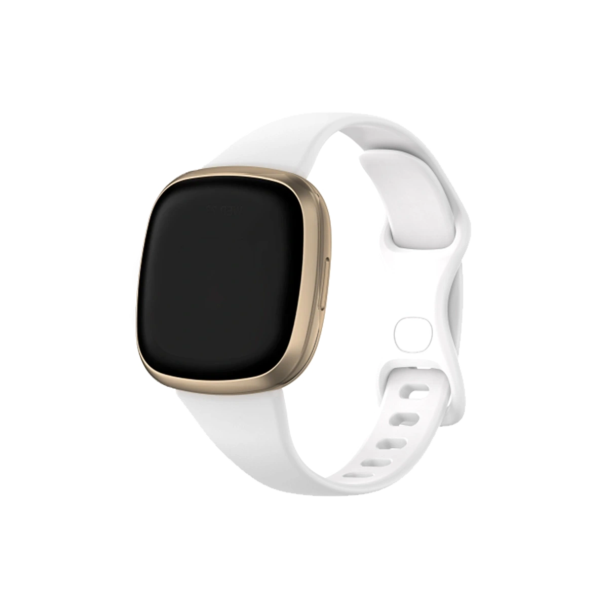 white silicone fitbit strap